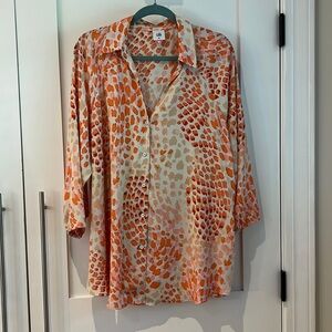 Cabi 3/4 sleeve button front blouse